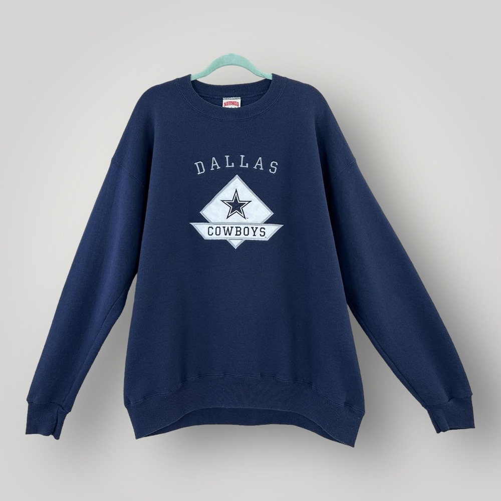 Vtg Dallas Cowboys Sweatshirt Navy Blue Size XL Vintage Nutmeg Mills Made In USA